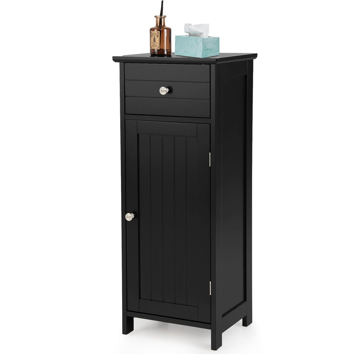 Bathroom Storage Cabinet with Drawer & Adjustable Shelf