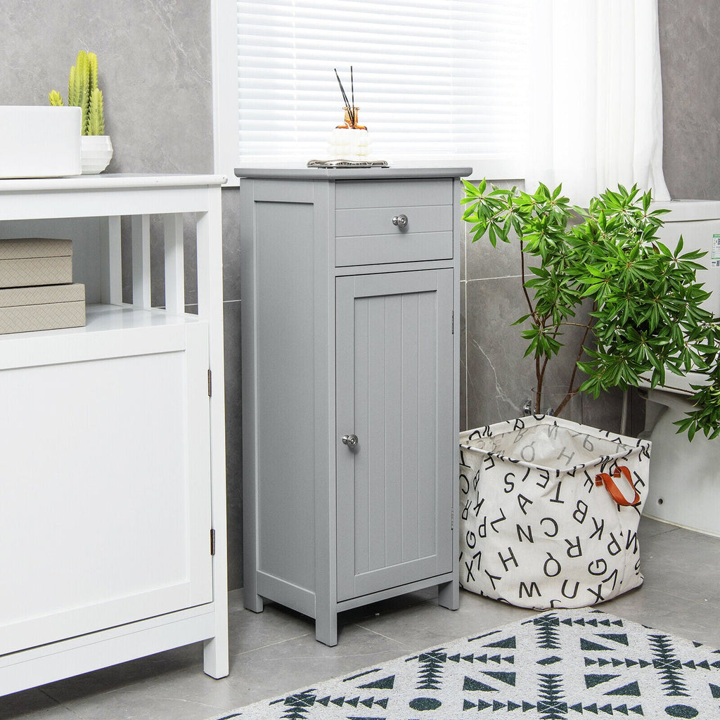 Bathroom Storage Cabinet with Drawer & Adjustable Shelf