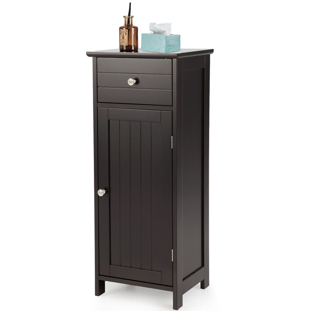 Bathroom Storage Cabinet with Drawer & Adjustable Shelf