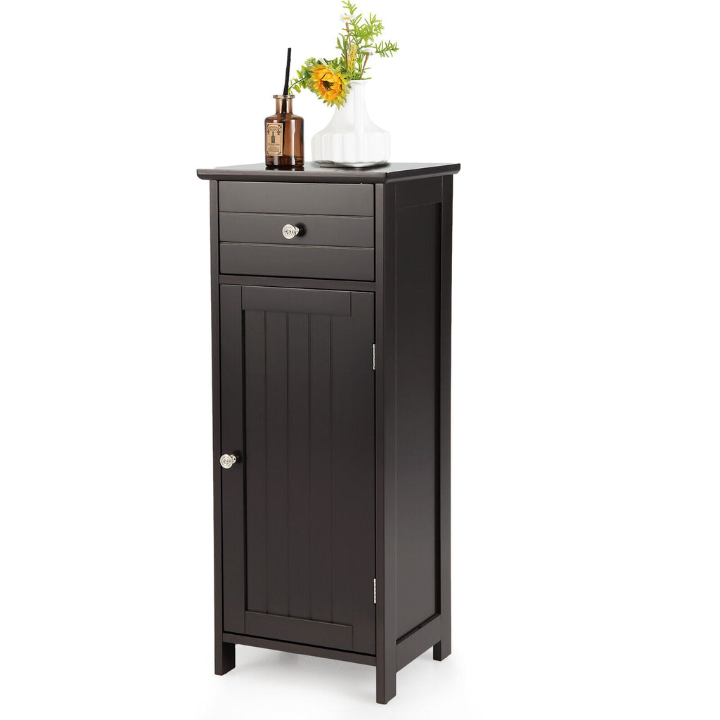 Bathroom Storage Cabinet with Drawer & Adjustable Shelf