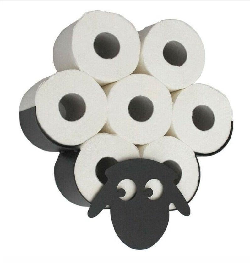 Sheep-Shaped Metal Toilet Paper Holder