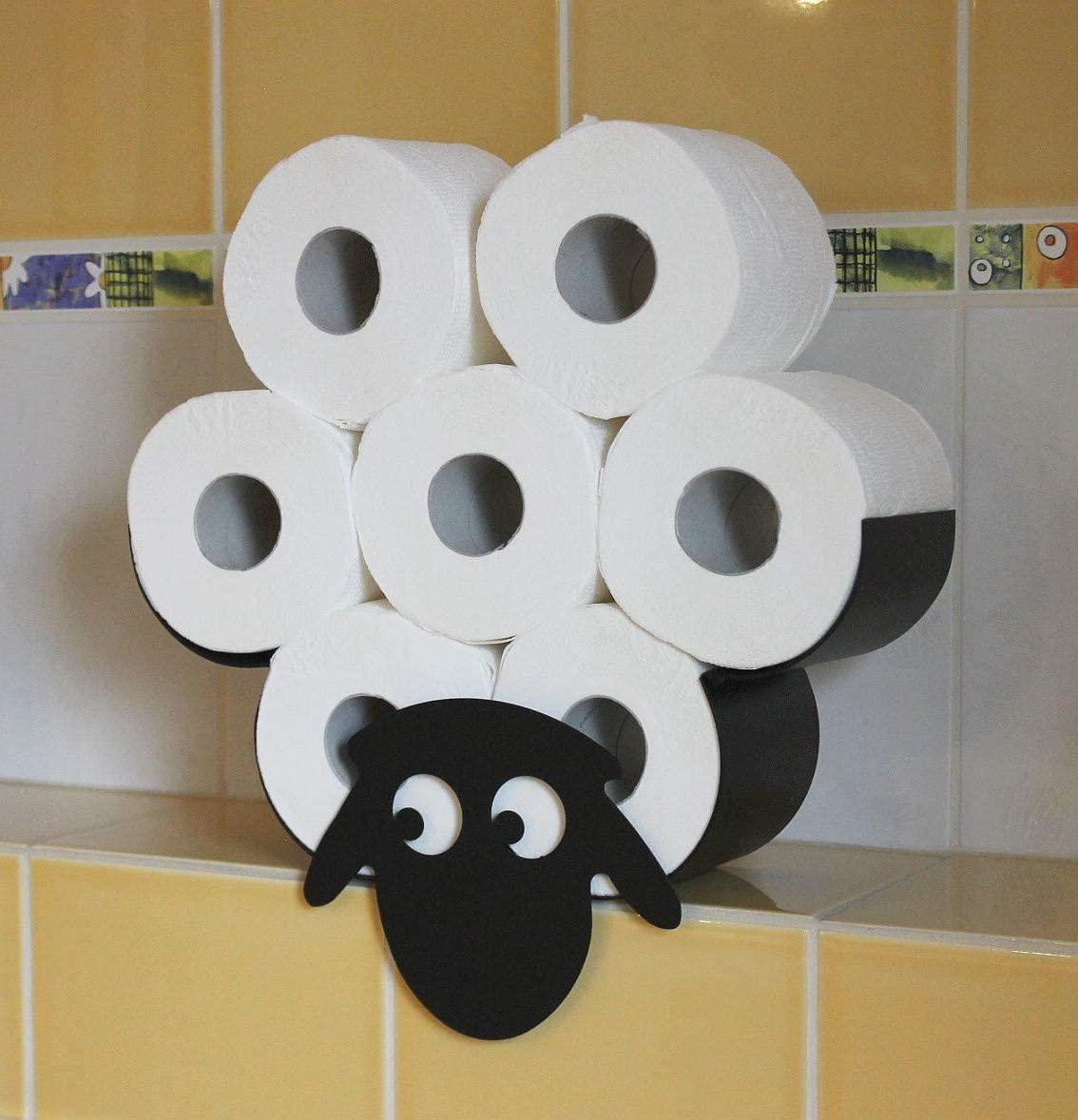 Sheep-Shaped Metal Toilet Paper Holder