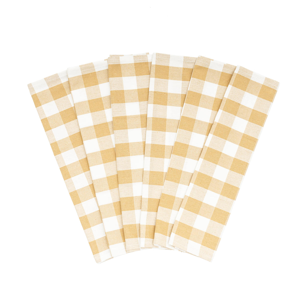 Plaid Cotton Kitchen Towels – Set of 6