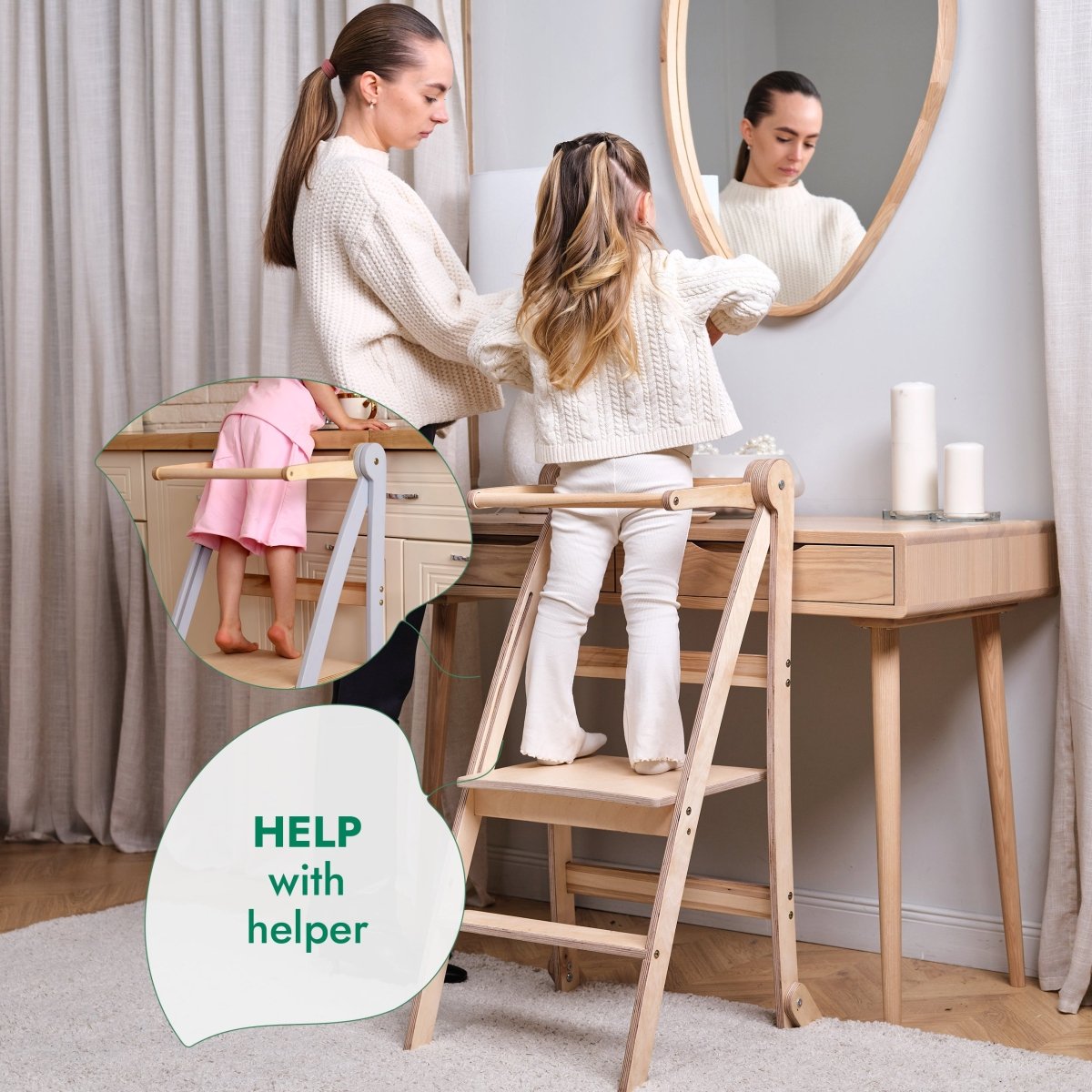 Goodevas Foldable Toddler Tower – Graphite