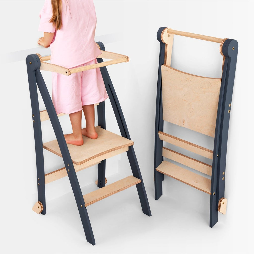 Goodevas Foldable Toddler Tower – Graphite