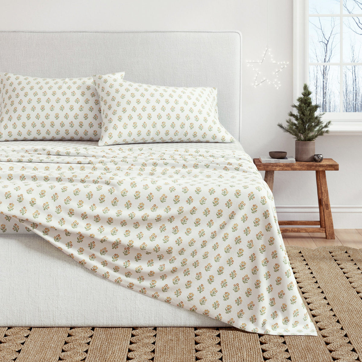 Turkish Cotton Flannel Sheet Set – Winter Floral Collection