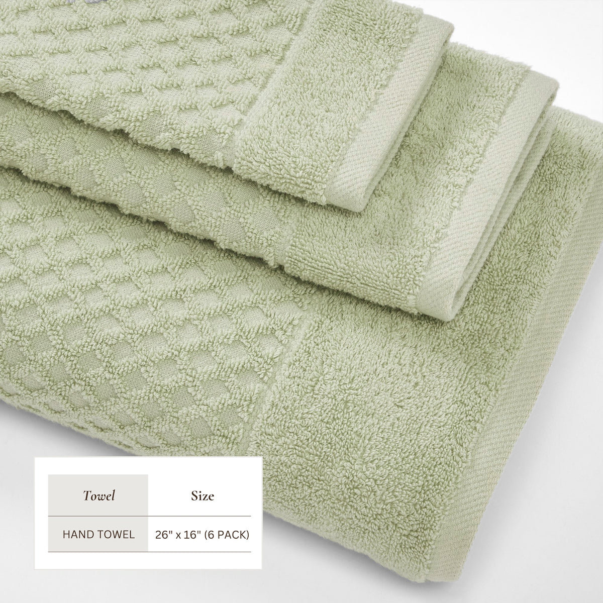 Cotton Diamond Waffle Weave Bath Towel Set - Grayson Collection