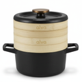 Enameled Cast Iron Dutch Oven with Steamer, 2.5-Qt