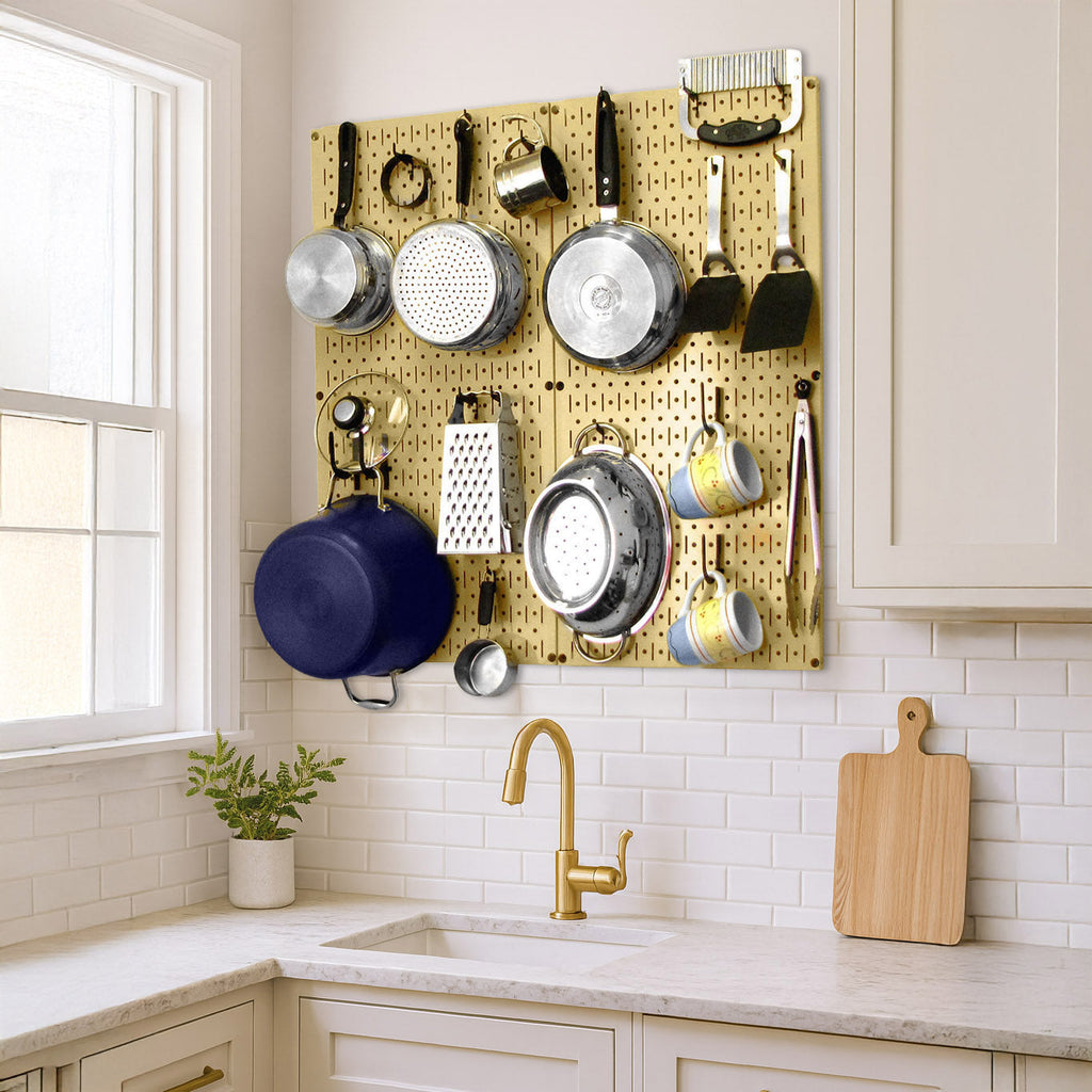 Wall Control Kitchen Pegboard Organizer Kit with Hooks