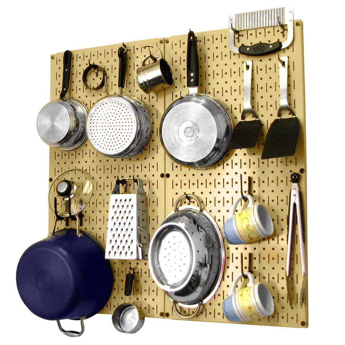 Wall Control Kitchen Pegboard Organizer Kit with Hooks