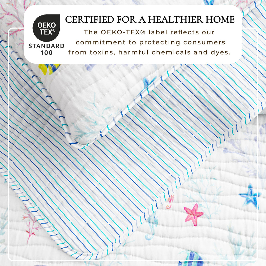 Colorful Coastal Seascape Quilt Set - Ryanne Collection