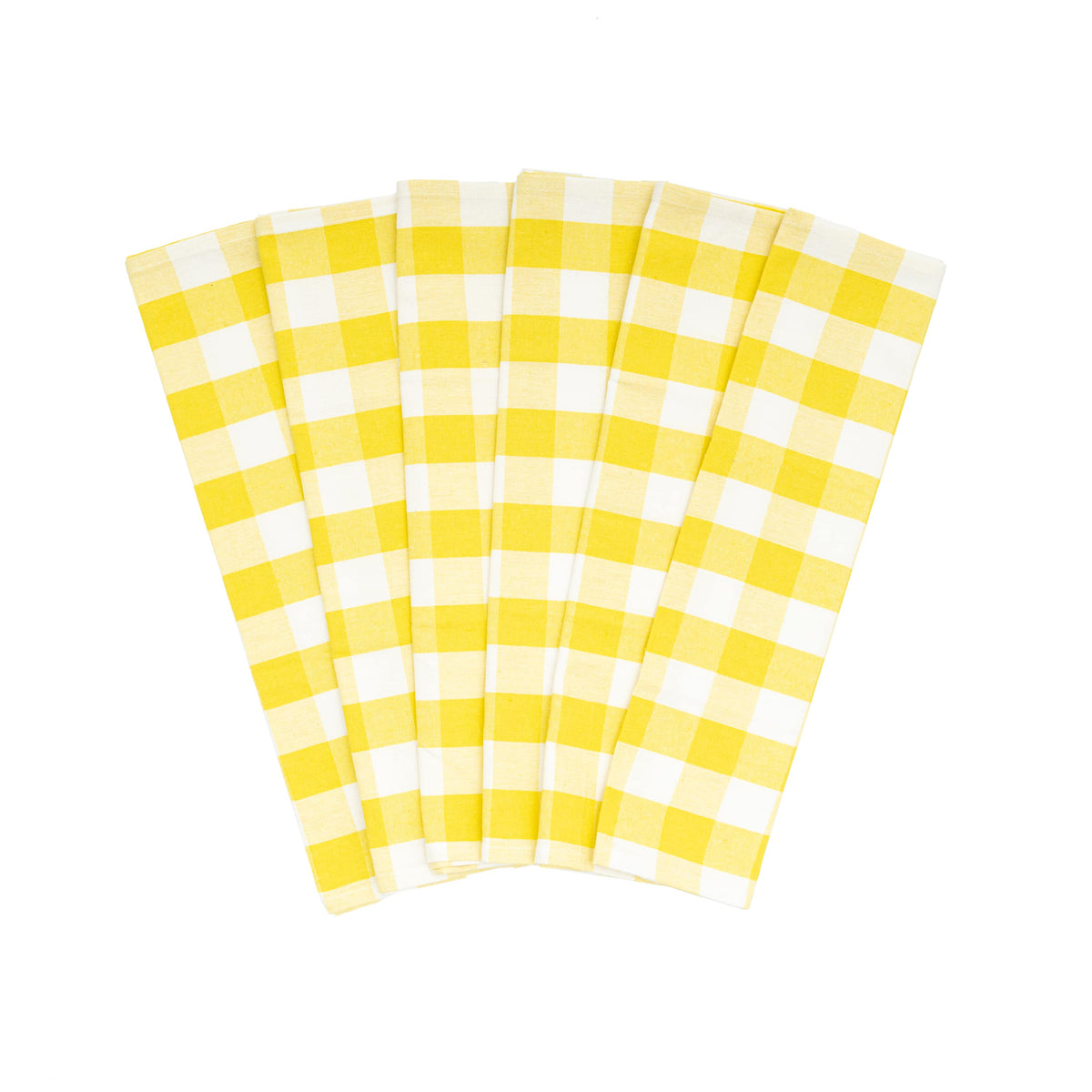 Plaid Cotton Kitchen Towels – Set of 6